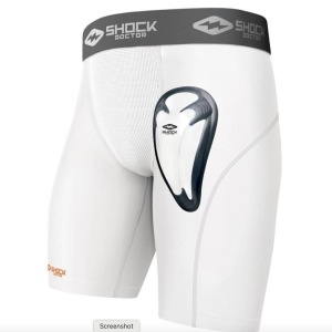 Shock Doctor - Core Compression Short with Bio-Flex Cup - White