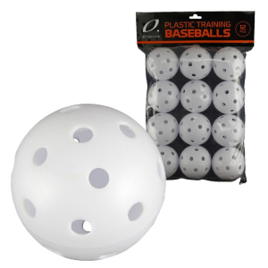 ALLIANCE - PLASTIC TRAINING BASEBALL 72MM - PACK OF 12